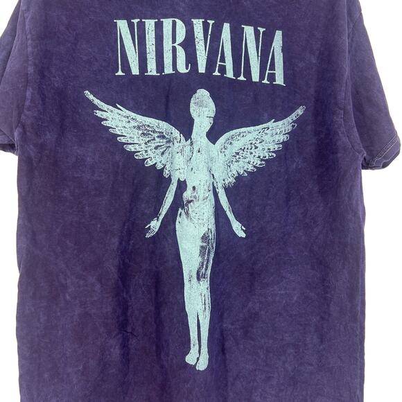 Officially Licensed Nirvana In Utero T-Shirt Blue Acid Wash Large NWOT - Picture 5 of 6